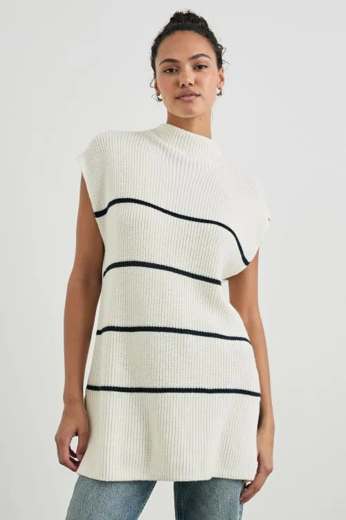 Women Rails Sweaters Etta Sweater Ivory Navy Stripe