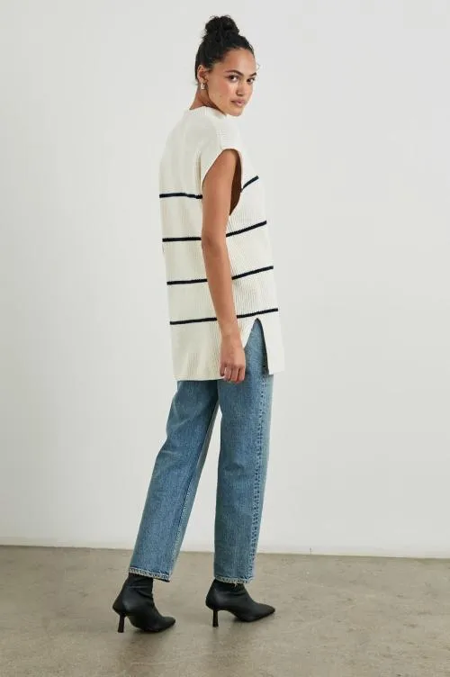 Women Rails Sweaters Etta Sweater Ivory Navy Stripe Women Rails Sweaters Etta Sweater Ivory Navy Stripe