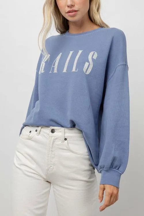Women Rails Sweaters Signature Sweatshirt Washed Indigo Rails