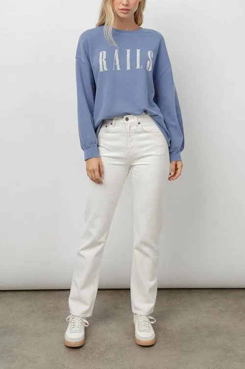 Women Rails Sweaters Signature Sweatshirt Washed Indigo Rails