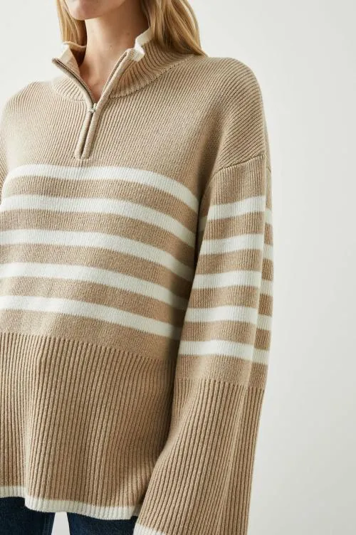 Women Rails Sweaters Tessa Sweater Sand Stripe Women Rails Sweaters Tessa Sweater Sand Stripe