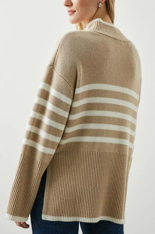 Women Rails Sweaters Tessa Sweater Sand Stripe Women Rails Sweaters Tessa Sweater Sand Stripe