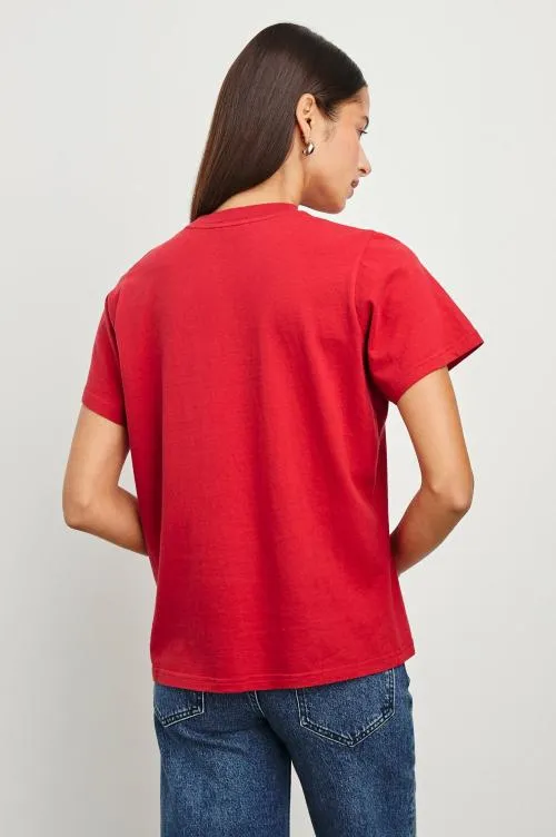 Women Rails Tees and Tanks Boyfriend Tshirt Rails Boston Red