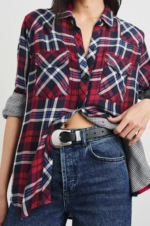Women Rails Tops Kendra Shirt Navy Red White