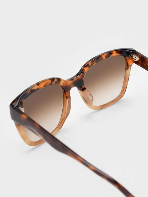 Women Recycled Acetate Square Sunglasses 8211 T Shell CHARLES and KEITH Square