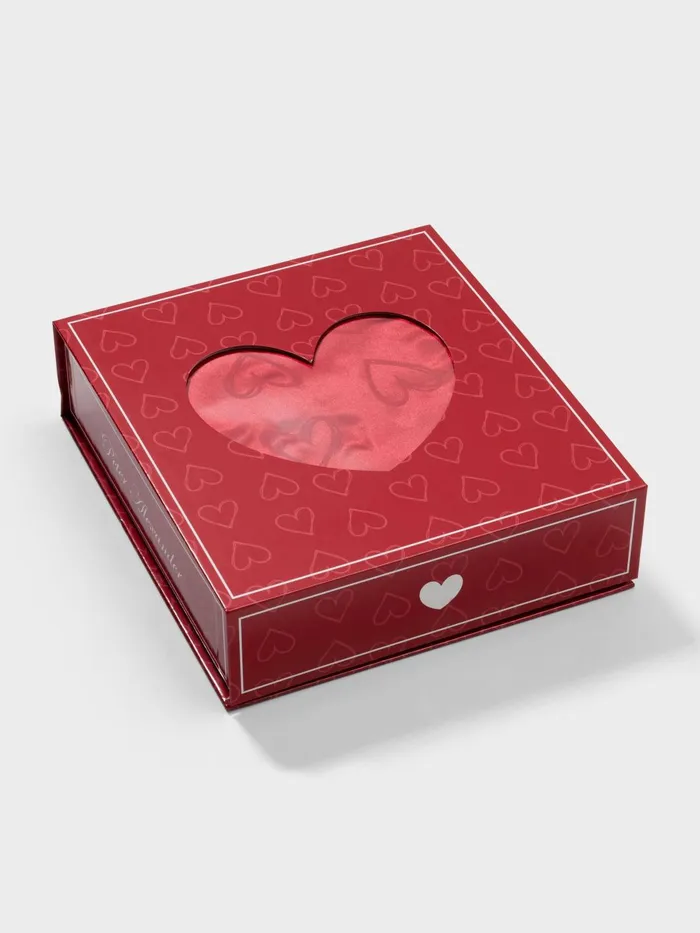 Women Red Hearts Satin Shortie Pj Set Red Peter Alexander Sets and Onesies