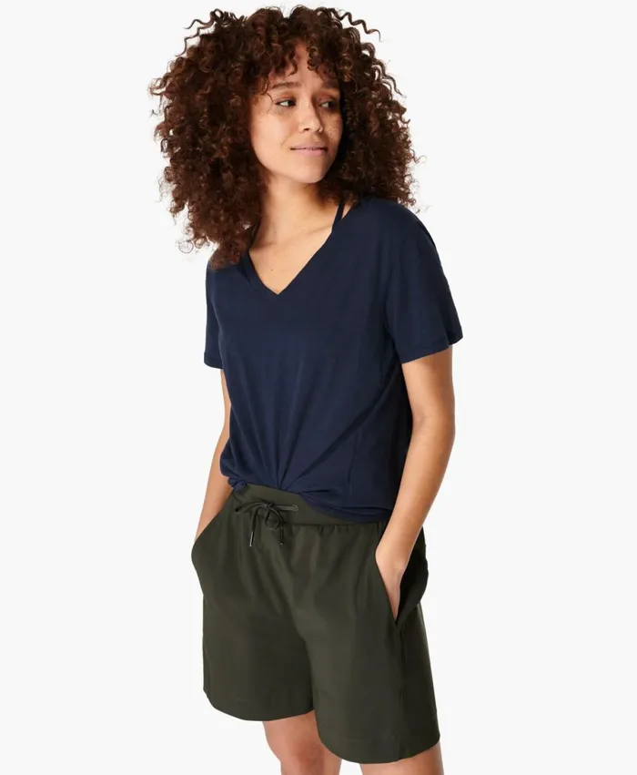 Women Refresh VNeck TShirt Navy Blue Sweaty Betty TShirts