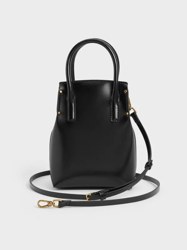 Women Rene Elongated Top Handle Bag 8211 Black CHARLES and KEITH Crossbody Bags