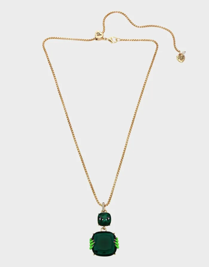 Women RICH WITCH ZOMBIE HANDS PENDANT NECKLACE GREEN Betsey Johnson Women RICH WITCH ZOMBIE HANDS PENDANT NECKLACE GREEN Betsey Johnson