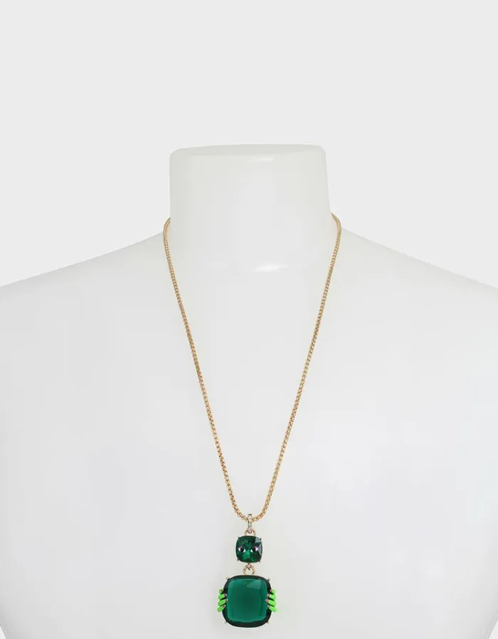 Women RICH WITCH ZOMBIE HANDS PENDANT NECKLACE GREEN Betsey Johnson Women RICH WITCH ZOMBIE HANDS PENDANT NECKLACE GREEN Betsey Johnson