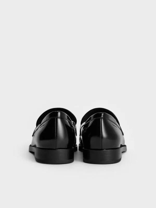 Women Ruched Penny Loafers 8211 Black Box CHARLES and KEITH Flats