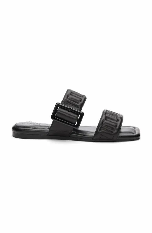 Women Sandals Liverpool Los Angeles Downtown Logo Stitch Sandal Black