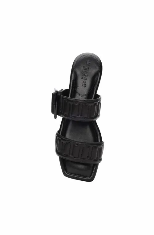 Women Sandals Liverpool Los Angeles Downtown Logo Stitch Sandal Black