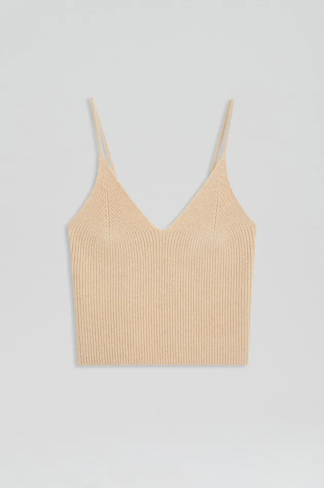 Women Scanlan Theodore CASHMERE CAMISOLE OAT Knitwear Women Scanlan Theodore CASHMERE CAMISOLE OAT Knitwear