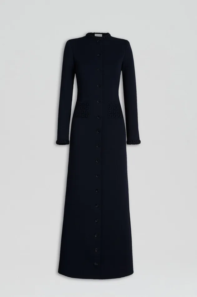 Women Scanlan Theodore CREPE KNIT DAISY COAT NAVY Coats Women Scanlan Theodore CREPE KNIT DAISY COAT NAVY Coats
