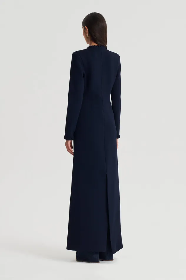 Women Scanlan Theodore CREPE KNIT DAISY COAT NAVY Coats Women Scanlan Theodore CREPE KNIT DAISY COAT NAVY Coats