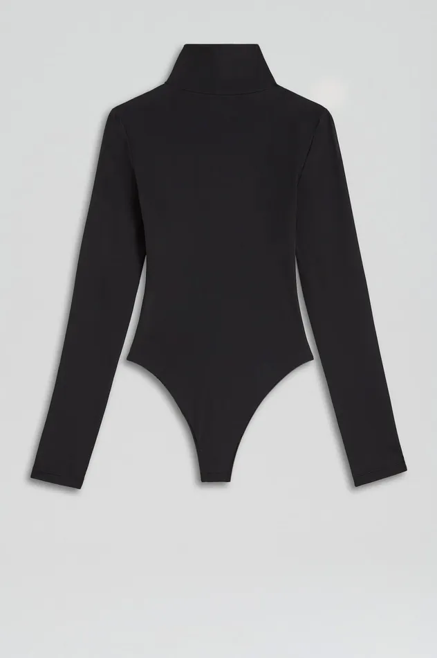 Women Scanlan Theodore TURTLE NECK BODYSUIT BLACK Tops Women Scanlan Theodore TURTLE NECK BODYSUIT BLACK Tops