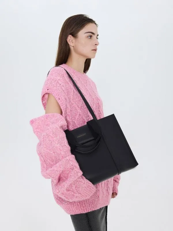 Women Shalia Tote Bag 8211 Black CHARLES and KEITH Tote Bags