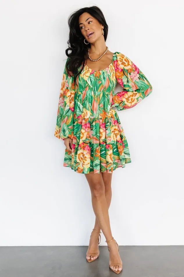 Women Short Dresses Baltic Born Acapulco Short Dress Green Multi Print Women Short Dresses Baltic Born Acapulco Short Dress Green Multi Print