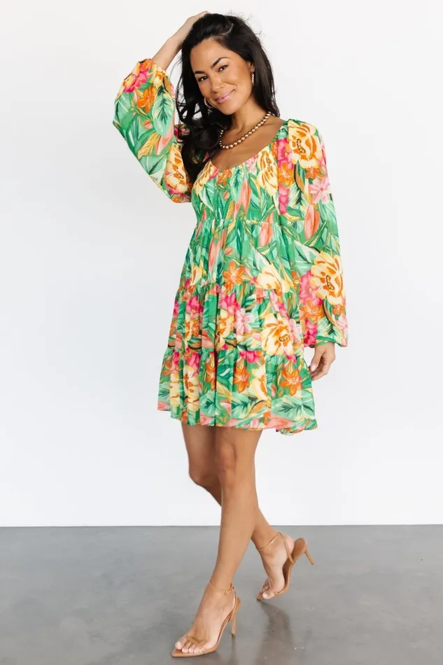 Women Short Dresses Baltic Born Acapulco Short Dress Green Multi Print Women Short Dresses Baltic Born Acapulco Short Dress Green Multi Print