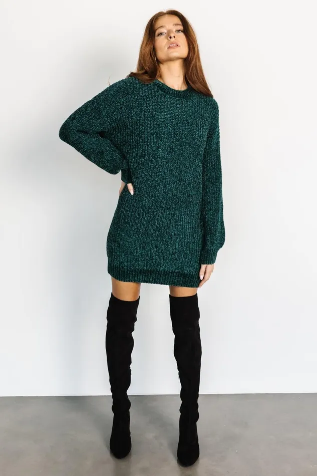 Women Short Dresses Baltic Born Christa Sweater Dress Emerald