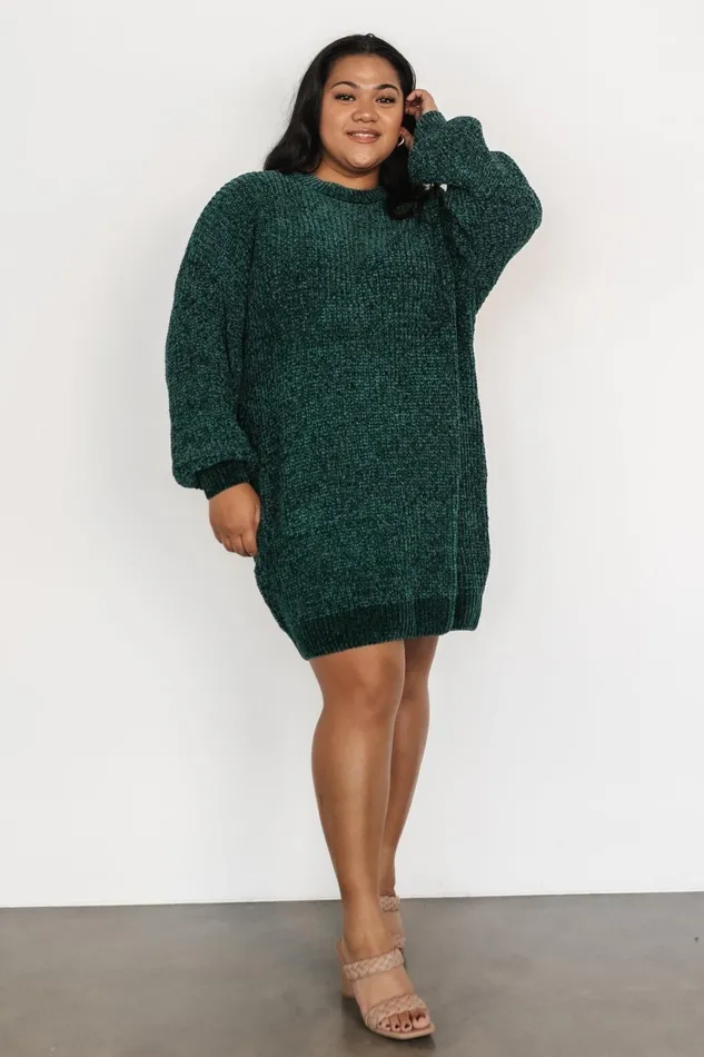 Women Short Dresses Baltic Born Christa Sweater Dress Emerald