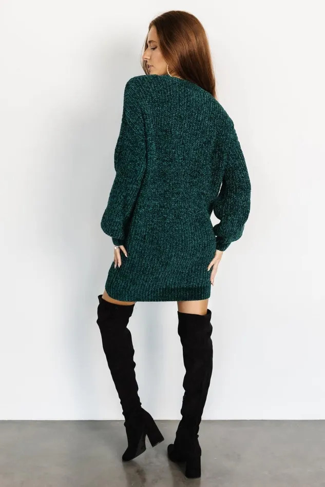 Women Short Dresses Baltic Born Christa Sweater Dress Emerald