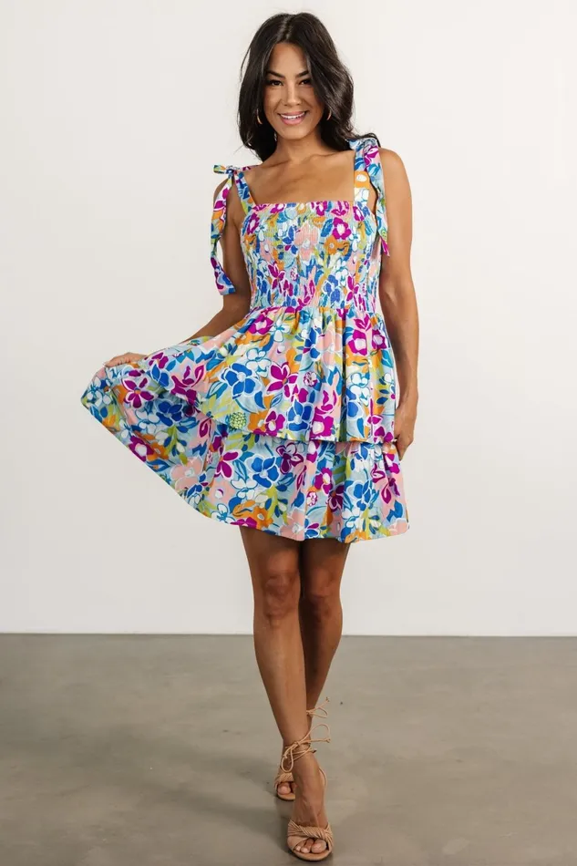 Women Short Dresses Baltic Born Dayana Mini Dress Blue Multi