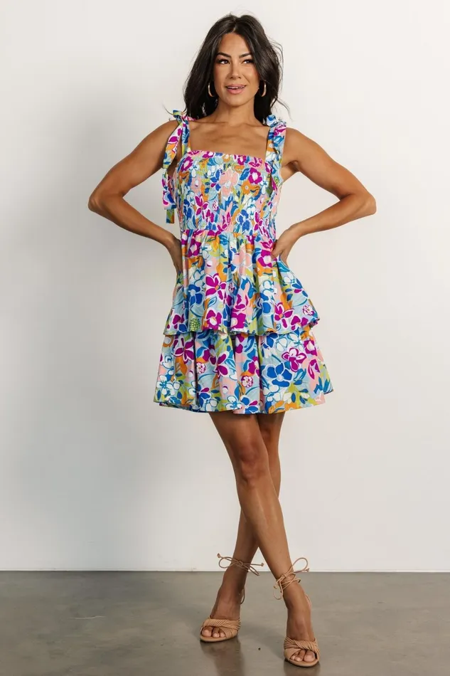 Women Short Dresses Baltic Born Dayana Mini Dress Blue Multi