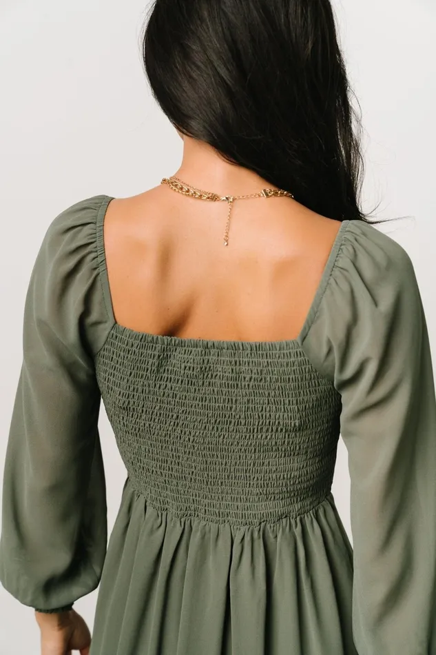 Women Short Dresses Baltic Born Elise Short Dress Dark Sage