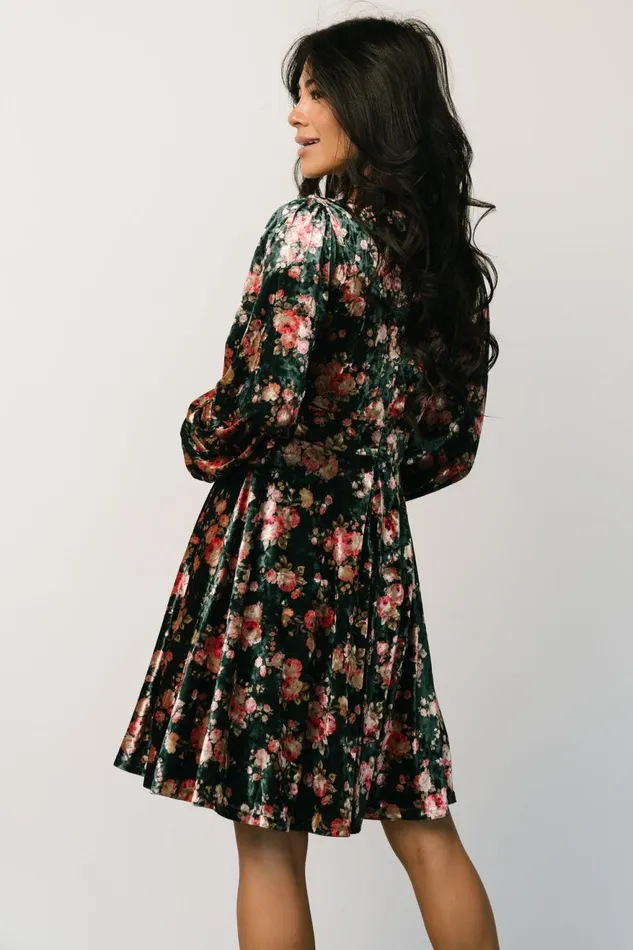 Women Short Dresses Baltic Born Teri Velvet Short Dress Forest Multi