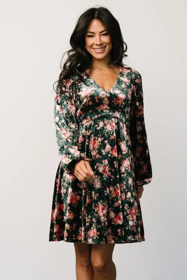 Women Short Dresses Baltic Born Teri Velvet Short Dress Forest Multi