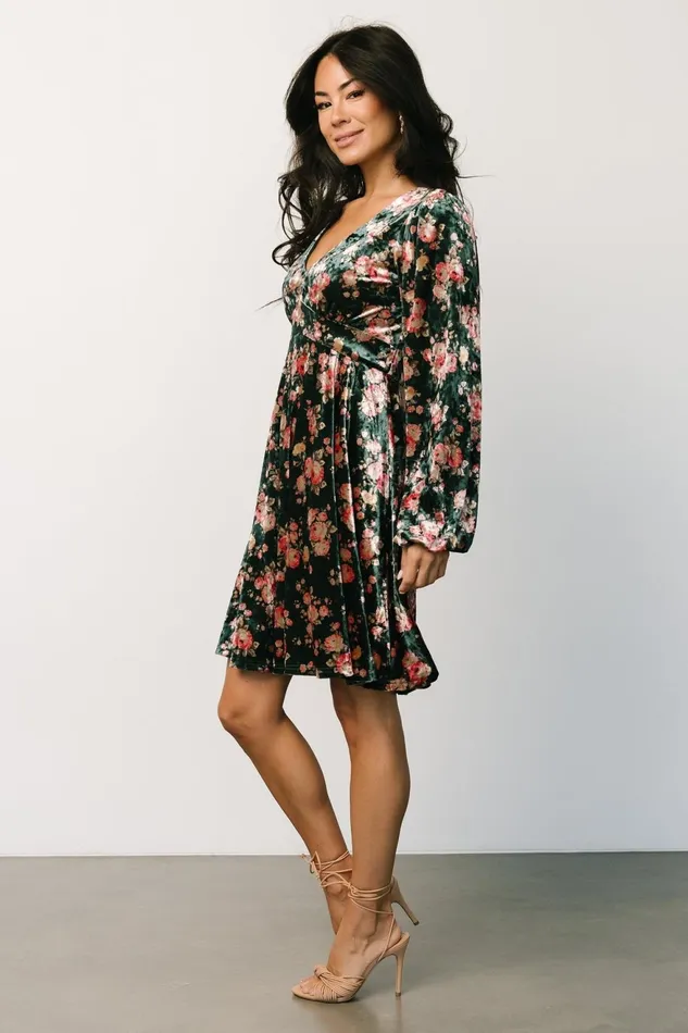 Women Short Dresses Baltic Born Teri Velvet Short Dress Forest Multi