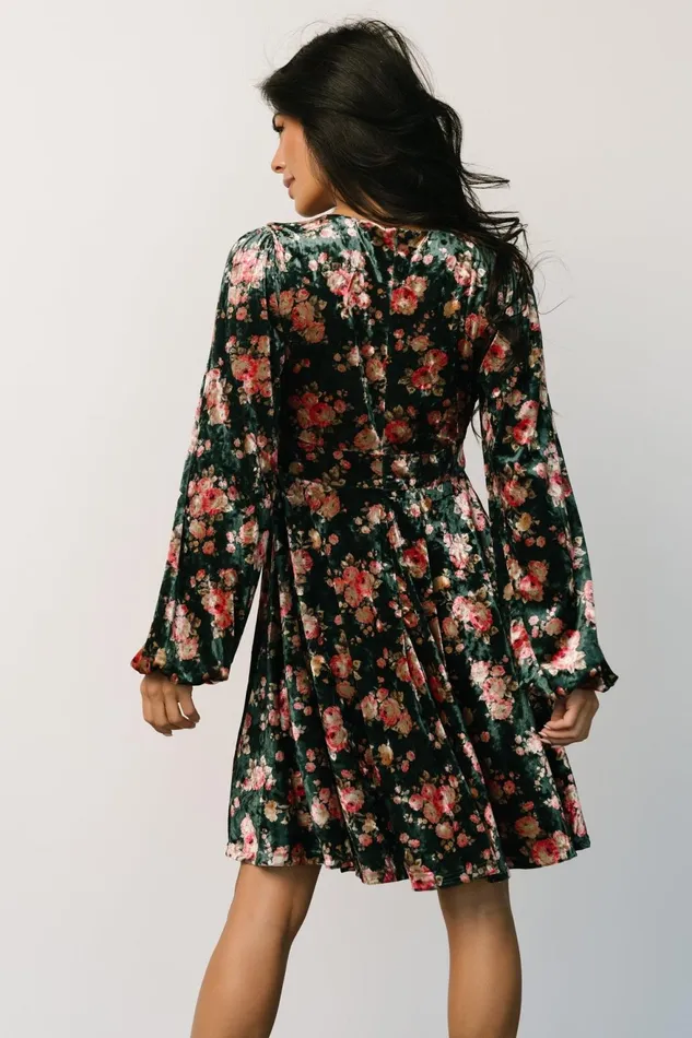 Women Short Dresses Baltic Born Teri Velvet Short Dress Forest Multi