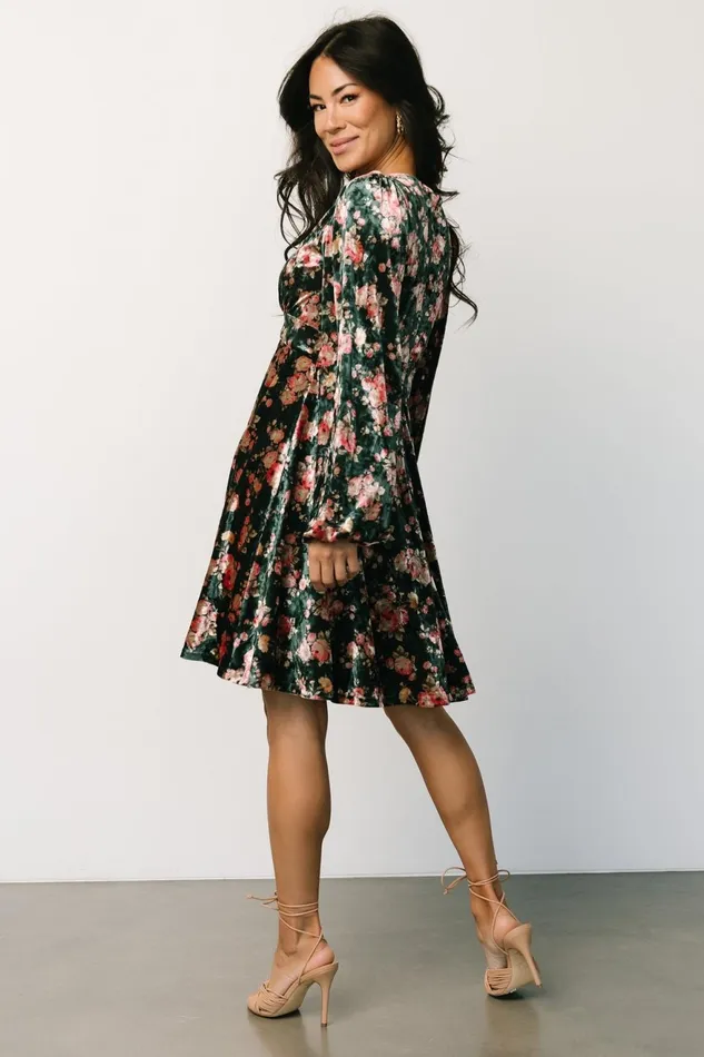 Women Short Dresses Baltic Born Teri Velvet Short Dress Forest Multi