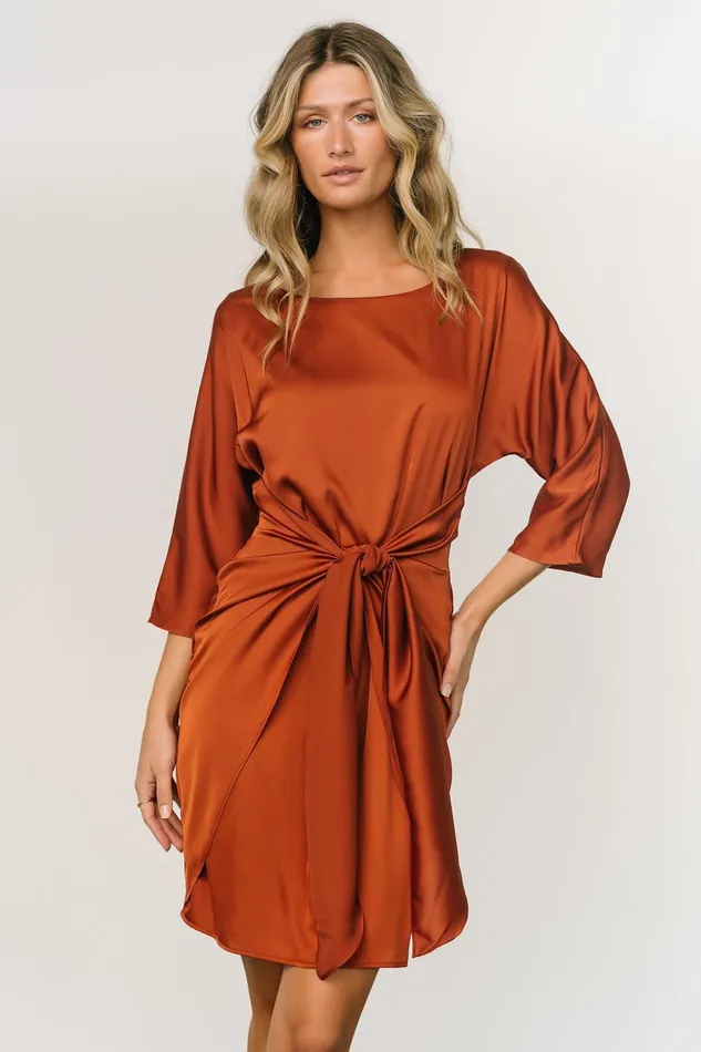 Women Short Dresses Baltic Born Theo Mini Dress Copper