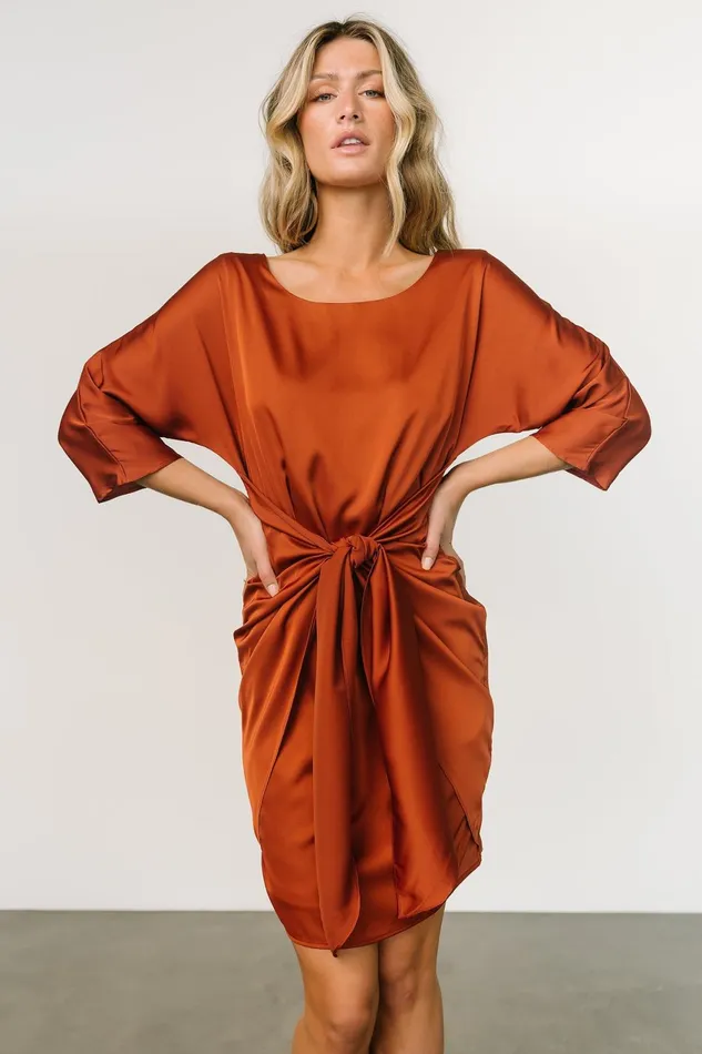 Women Short Dresses Baltic Born Theo Mini Dress Copper