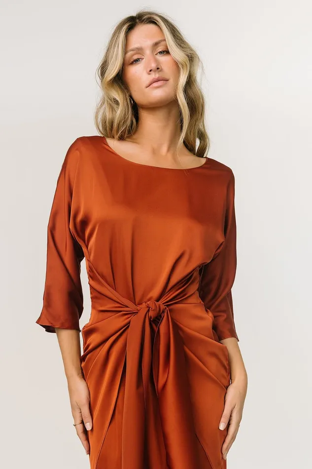 Women Short Dresses Baltic Born Theo Mini Dress Copper