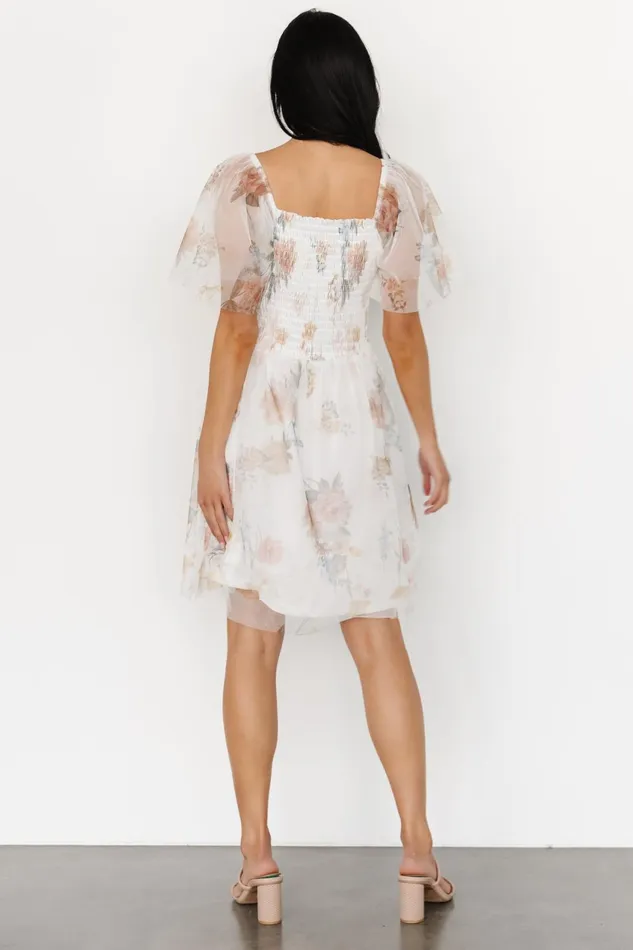 Women Short Dresses Baltic Born Tivoli Tulle Short Dress White Multi
