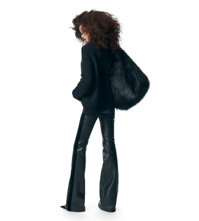 Women Shoulder Bags Tom Ford Faux Fur Bianca Large Hobo Black Women Shoulder Bags Tom Ford Faux Fur Bianca Large Hobo Black