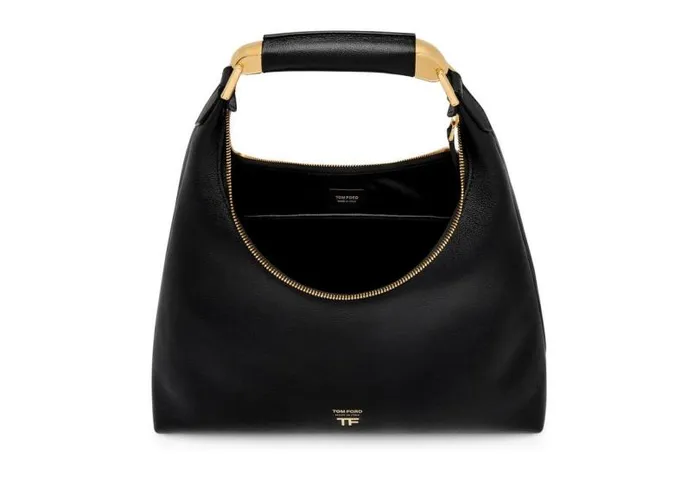 Women Shoulder Bags Tom Ford Grain Leather Bianca Small Hobo Women Shoulder Bags Tom Ford Grain Leather Bianca Small Hobo