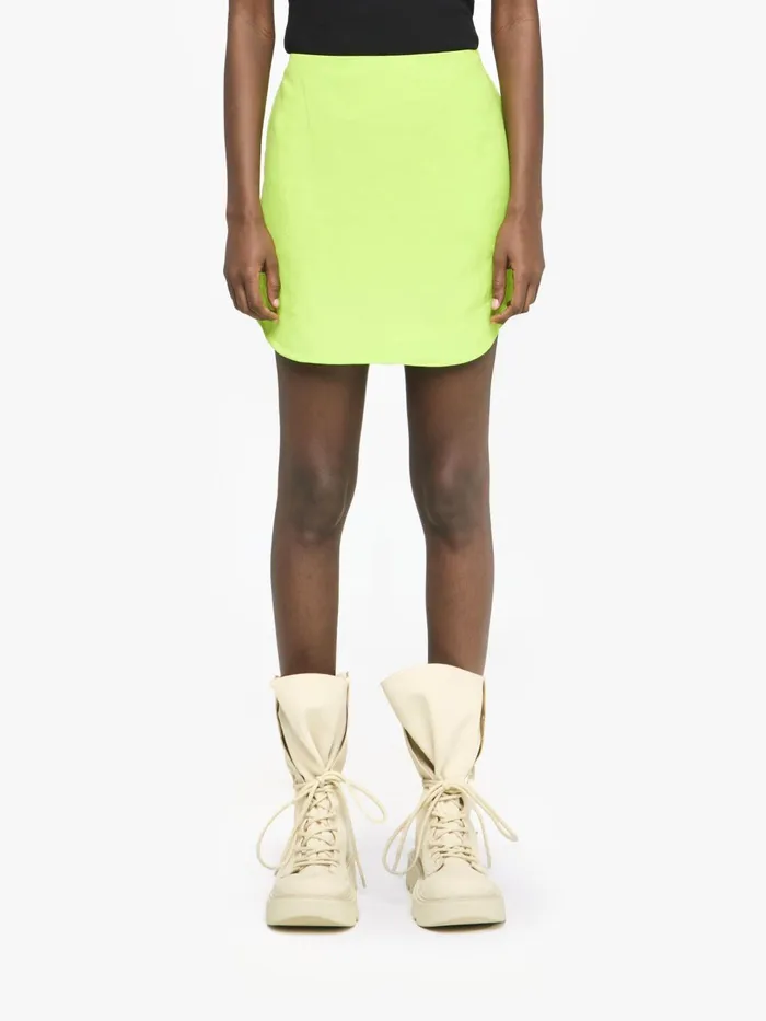 Women Skirts JW Anderson CURVED HEM MINI SKIRT Lime Women Skirts JW Anderson CURVED HEM MINI SKIRT Lime