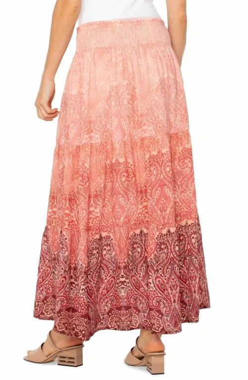 Women Skirts Liverpool Los Angeles Woven Maxi Skirt Mauve Ombre Paisley