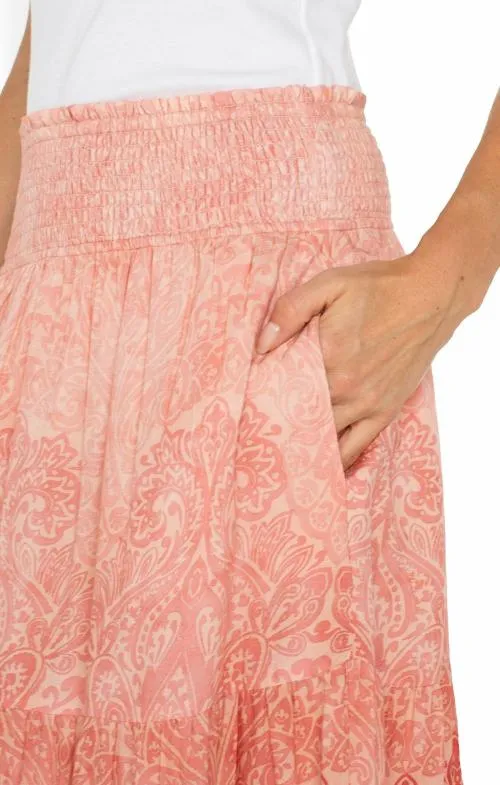 Women Skirts Liverpool Los Angeles Woven Maxi Skirt Mauve Ombre Paisley