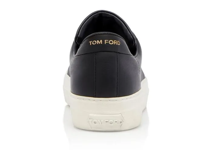 Women Sneakers Tom Ford Smooth Leather City Low Top Sneakers Black