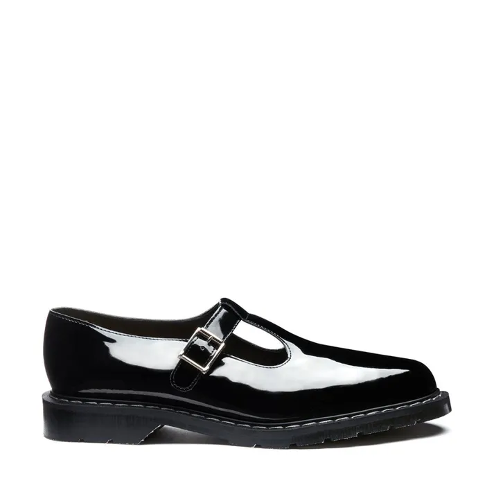 Women Solovair Mary Jane Shoes Black Patent Mary Jane Shoe