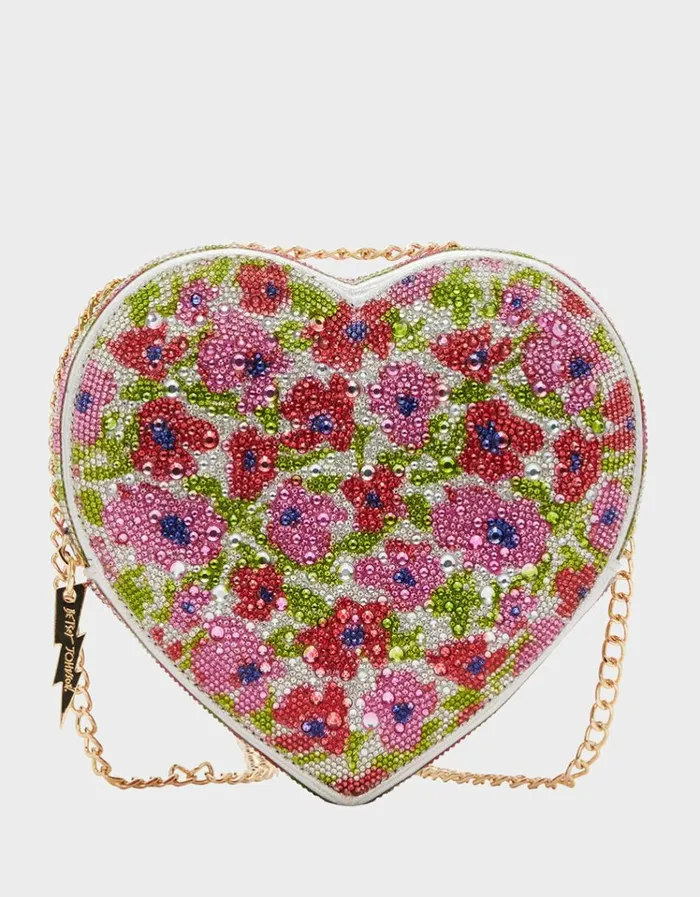 Women STONE HEART CONVERTIBLE BAG CREAM Cream Betsey Johnson