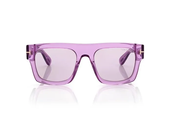 Women SUNGLASSES Tom Ford Fausto Sunglasses Shiny Violet Violet