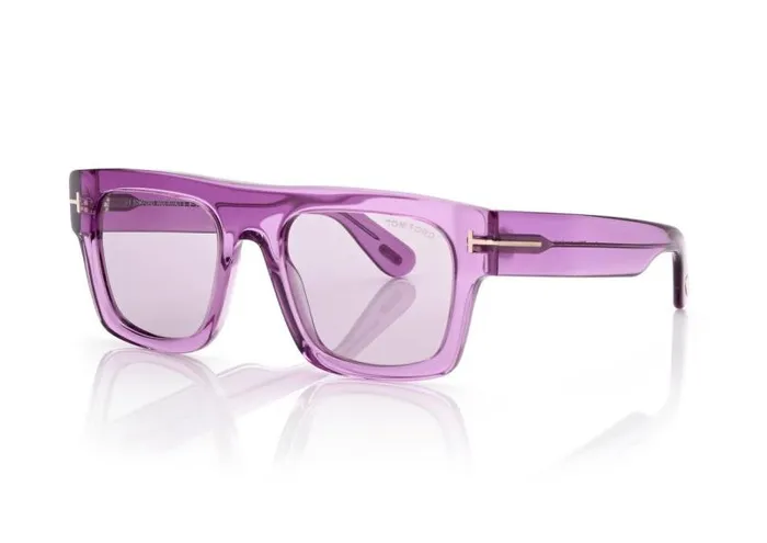 Women SUNGLASSES Tom Ford Fausto Sunglasses Shiny Violet Violet Women SUNGLASSES Tom Ford Fausto Sunglasses Shiny Violet Violet