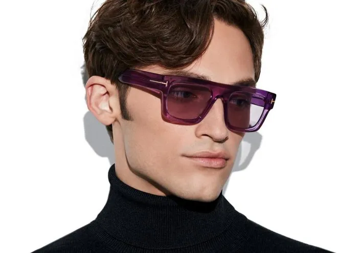 Women SUNGLASSES Tom Ford Fausto Sunglasses Shiny Violet Violet Women SUNGLASSES Tom Ford Fausto Sunglasses Shiny Violet Violet